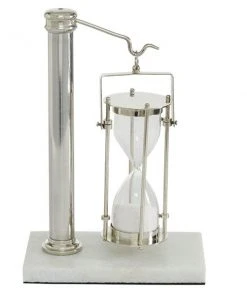 Grayson Lane 10-in x 7-in x 4-in Glam Timer - Silver Brass