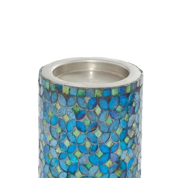 330861802_AlternateImage4_l.jpg Grayson Lane Set of 3 10-in, 7-in, 4-in Glam Candle Holder - Turquoise Metal -GRAYSON LANE shop 330861802 AlternateImage4 l