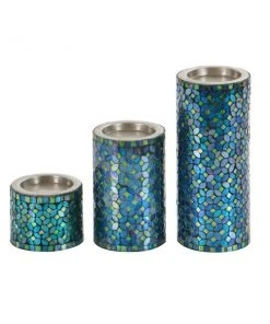 Grayson Lane Set of 3 10-in, 7-in, 4-in Glam Candle Holder - Turquoise Metal 4 Grayson Lane Set of 3 10-in, 7-in, 4-in Glam Candle Holder - Turquoise Metal -GRAYSON LANE shop 330861802 AlternateImage5 l