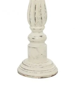 Grayson Lane Set of 3 21-in, 17-in, 15-in Traditional Candle Holder - White Mango Wood -GRAYSON LANE shop 330861807 AlternateImage4 l