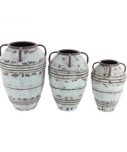 Grayson Lane Set of 3 26-in, 23-in, 19-in Rustic Vase - Blue Metal -GRAYSON LANE shop 330861811 AlternateImage4 l