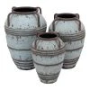 Grayson Lane Set of 3 26-in, 23-in, 19-in Rustic Vase - Blue Metal