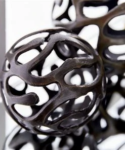 Grayson Lane Set of 3 8-in, 6-in, 4-in Brass Contemporary Orbs & Vase Filler -Aluminum -GRAYSON LANE shop 330861815 AlternateImage2 l