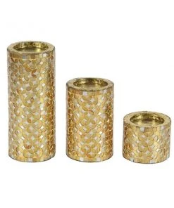 Grayson Lane Set of 3 11-in, 7-in, 4-in Glam Candle Holder - Gold Metal -GRAYSON LANE shop 330861818 AlternateImage5 l