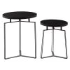 Grayson Lane Set of 2 19-in, 23-in Modern Accent Table - Black Metal