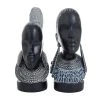 Grayson Lane Set of 2 11-in x 5-in Eclectic Sculptures - Black Poly Stone