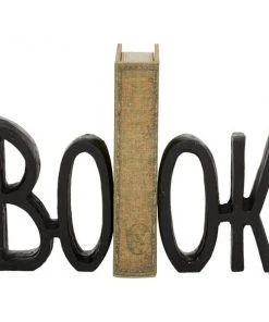 Grayson Lane 7-in x 5-in Industrial Bookends - Black Aluminum