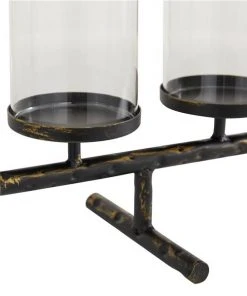 Grayson Lane 11-in x 27-in Contemporary Candlestick Holders -Metal and Glass -GRAYSON LANE shop 330861846 AlternateImage3 l