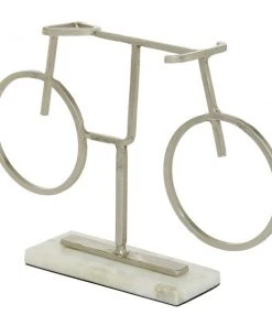 Grayson Lane 9-in x 13-in Contemporary Sculpture - Silver Metal Bicycle