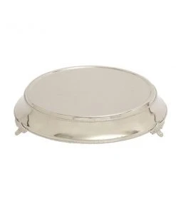 Grayson Lane 4-in x 18-in Traditional Cake Stand - Silver Stainless Steel