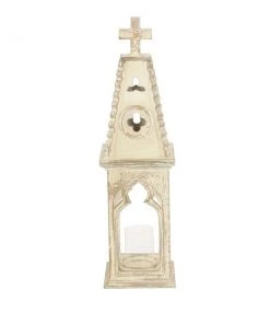 Grayson Lane 28-in x 8-in Vintage Candle Holder Lantern - White Wood -GRAYSON LANE shop 330861889 AlternateImage5 l