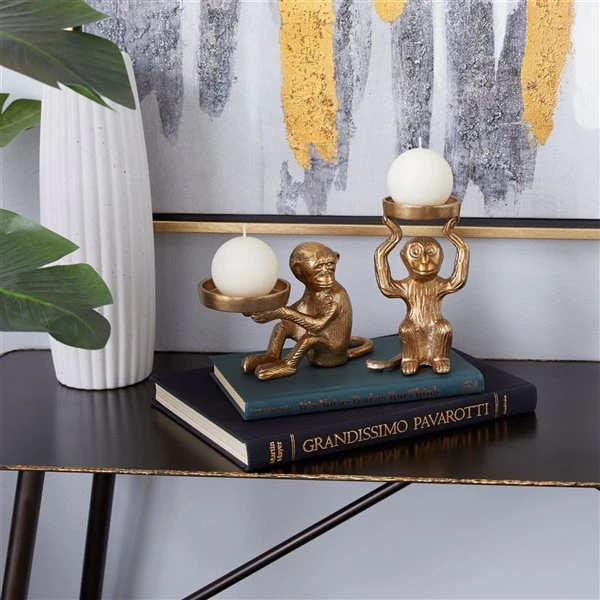 330861893_AlternateImage1_l.jpg Grayson Lane Set of 2 3-in, 5-in Glam Candle Holder - Bronze Aluminum -GRAYSON LANE shop 330861893 AlternateImage1 l