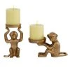 Grayson Lane Set of 2 3-in, 5-in Glam Candle Holder - Bronze Aluminum