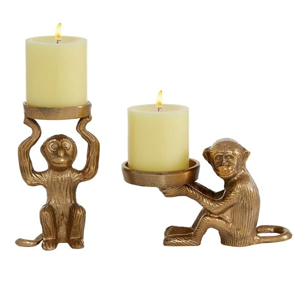 330861893_MainImage_001_l.jpg Grayson Lane Set of 2 3-in, 5-in Glam Candle Holder - Bronze Aluminum -GRAYSON LANE shop 330861893 MainImage 001 l