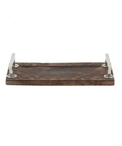 Grayson Lane Set of 2 22-in, 16-in Rustic Tray - Brown Mango Wood -GRAYSON LANE shop 330861894 AlternateImage4 l