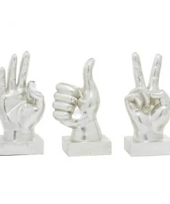 Grayson Lane 3-Piece 11-in x 4-in Silver Classic Sculpture