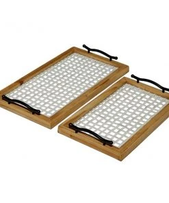 Grayson Lane 2-Piece 2.7-in x 13-in White American Colonial Tray