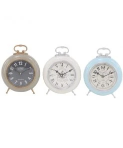 Grayson Lane 11-in x 8-in Set of 3 Analogue Round Tabletop Standard Clock - Multiple Colour