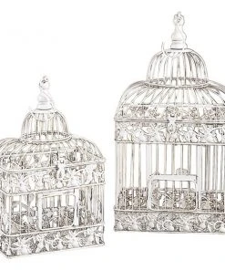 Grayson Lane 2-Piece 22-in x 8-in White Classic Birdcage