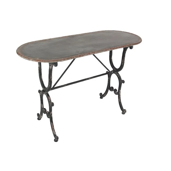 Grayson Lane Metal Farmhouse Console Table - Grey 1 Grayson Lane Metal Farmhouse Console Table - Grey