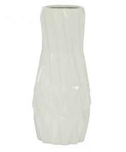 Grayson Lane 1-Piece 16.25-in x 7-in White Modern Vase