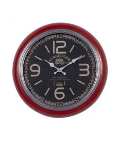 Grayson Lane 17-in x 17-in Red Analogue Round Wall Standard Clock