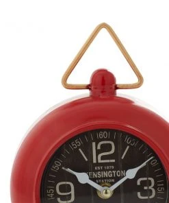 Grayson Lane 9-in x 6-in Red Analogue Round Tabletop Standard Clock 7 Grayson Lane 9-in x 6-in Red Analogue Round Tabletop Standard Clock -GRAYSON LANE shop 330862027 AlternateImage3 l