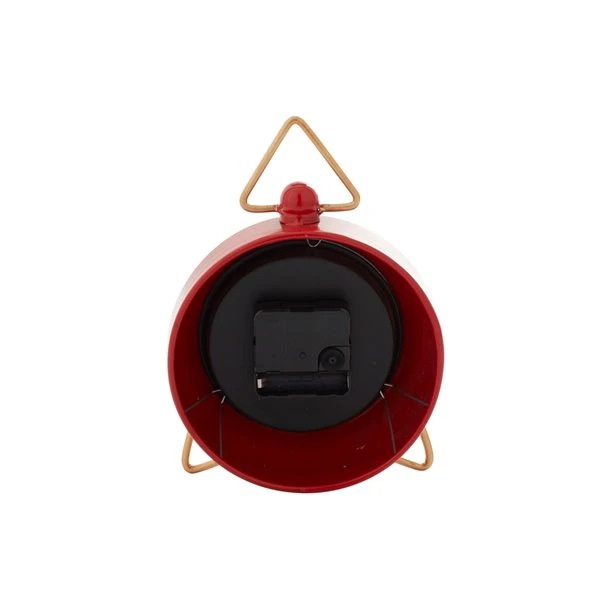 Grayson Lane 9-in x 6-in Red Analogue Round Tabletop Standard Clock 5 Grayson Lane 9-in x 6-in Red Analogue Round Tabletop Standard Clock - Image 5
