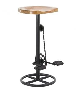 Grayson Lane Bar Height (27-in to 35-in) Industrial Brown Bar Stool