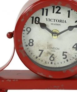 Grayson Lane 6-in x 11-in Red Set of 2 Analogue Round Tabletop Standard Clock -GRAYSON LANE shop 330862043 AlternateImage3 l