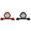 Grayson Lane 6-in x 11-in Red Set of 2 Analogue Round Tabletop Standard Clock