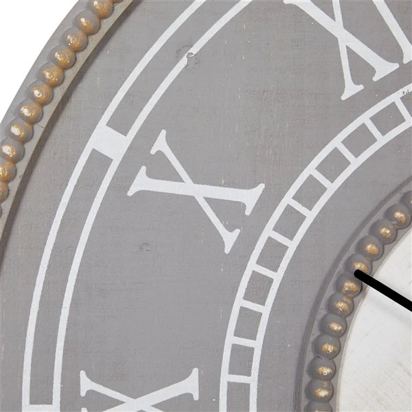Grayson Lane 30-in x 30-in Grey Analogue Round Wall Standard Clock 4 Grayson Lane 30-in x 30-in Grey Analogue Round Wall Standard Clock - Image 4