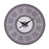 Grayson Lane 30-in x 30-in Grey Analogue Round Wall Standard Clock