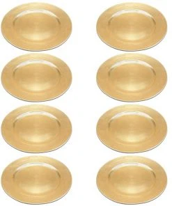 Grayson Lane 8-Piece 0.90-in x 12.85-in Gold Contemporary Charger