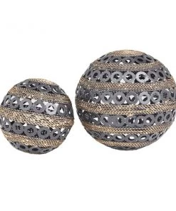 Grayson Lane 2-Piece 8.25-in x 8.25-in Grey Contemporary Sculpture