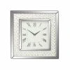 Grayson Lane 20-in x 2-in Analogue Square Wall Standard Clock - Silver