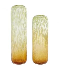 Grayson Lane 2-Piece 17.35-in x 4.70-in Gold Contemporary Vase