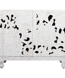 Grayson Lane White Asian Hardwood Cabinet -GRAYSON LANE shop 330862078 AlternateImage4 l