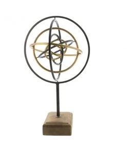 Grayson Lane 1-Piece 19-in x 8-in Black Modern Sculpture