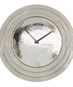 Grayson Lane 23.5-in x 23.5-in Silver Analogue Round Wall Standard Clock