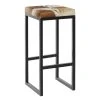 Grayson Lane Brown Bar Height (27-in to 35-in) Upholstered Bar Stool