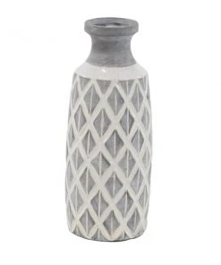 Grayson Lane 1-Piece 16-in x 6-in Grey Casual Vase