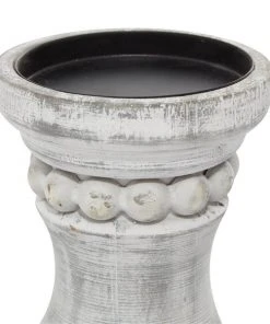 Grayson Lane 1-Candle Grey Wood Pillar Candle Holder - Set of 3 -GRAYSON LANE shop 330862096 AlternateImage3 l