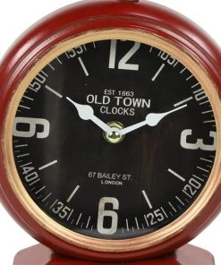 Grayson Lane 9-in x 6-in Red Set of 2 Analogue Round Tabletop Standard Clock -GRAYSON LANE shop 330862099 AlternateImage3 l