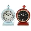Grayson Lane 9-in x 6-in Red Set of 2 Analogue Round Tabletop Standard Clock