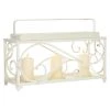 Grayson Lane 3-Candle White Metal Pillar Candle Holder
