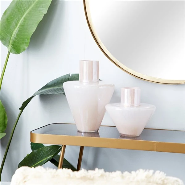 Grayson Lane 2-Piece 11.85-in x 8.85-in White Contemporary Vase 2 Grayson Lane 2-Piece 11.85-in x 8.85-in White Contemporary Vase - Image 2