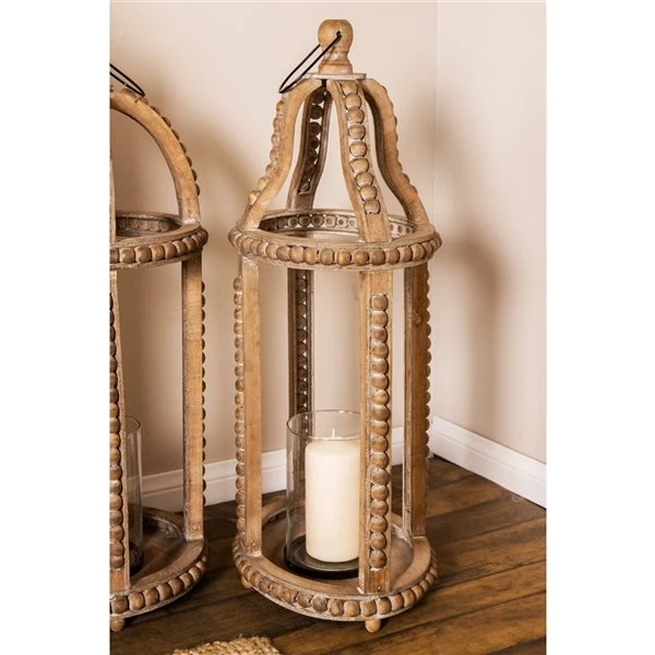 330862151_AlternateImage1_l.jpg Grayson Lane 1-Candle Brown Wood Lantern Candle Holder -GRAYSON LANE shop 330862151 AlternateImage1 l