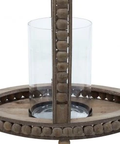 Grayson Lane 1-Candle Brown Wood Lantern Candle Holder 3 Grayson Lane 1-Candle Brown Wood Lantern Candle Holder -GRAYSON LANE shop 330862151 AlternateImage4 l