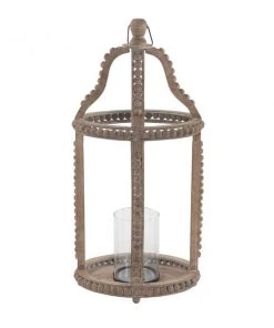 Grayson Lane 1-Candle Brown Wood Lantern Candle Holder 4 Grayson Lane 1-Candle Brown Wood Lantern Candle Holder -GRAYSON LANE shop 330862151 AlternateImage5 l